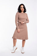 MONN SNAP DETAIL RIBBED TOP