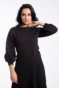 MONN RUCHED SHOULDER SWEATER