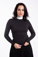 MONN COMBO RIBBED TURTLENECK