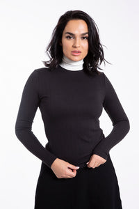 MONN COMBO RIBBED TURTLENECK