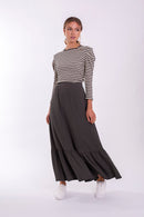 MONN RUFFLE BOTTOM MAXI SKIRT