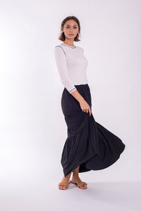 MONN TIERED JERSEY SKIRT