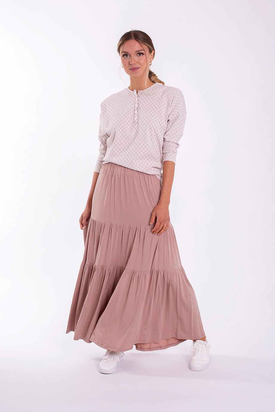 MONN PRINTED DOLMAN SNAP TEE