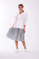 MONN ARCHED GAUZE SKIRT