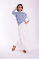 MONN CONTRAST SLEEVE DOLMAN TOP