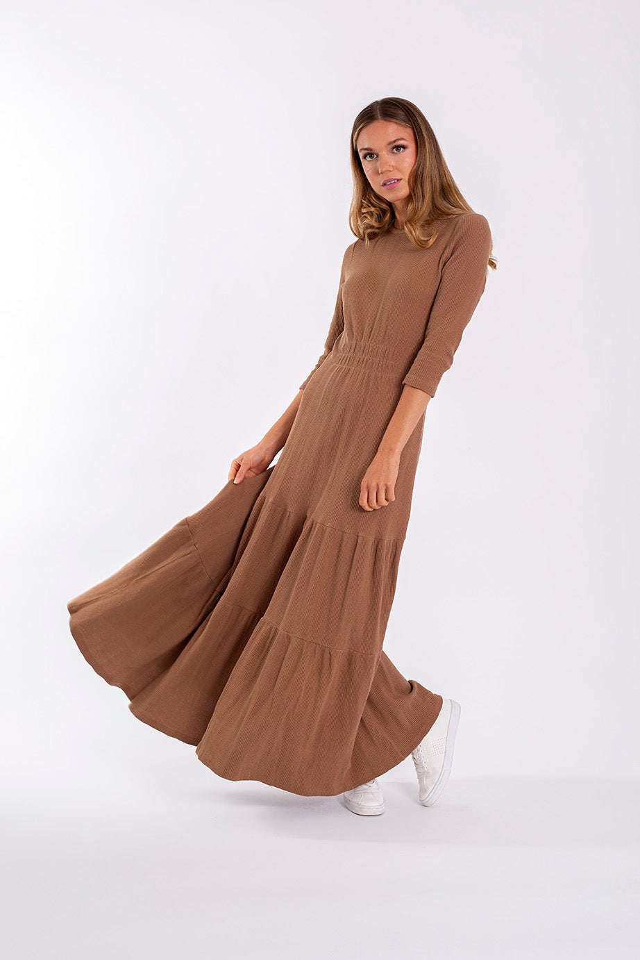 MONN WAFFLE MAXI DRESS