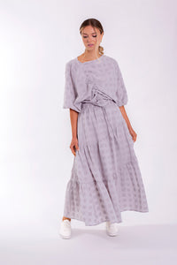 MONN SQUARED GAUZE PULLEY BLOUSE