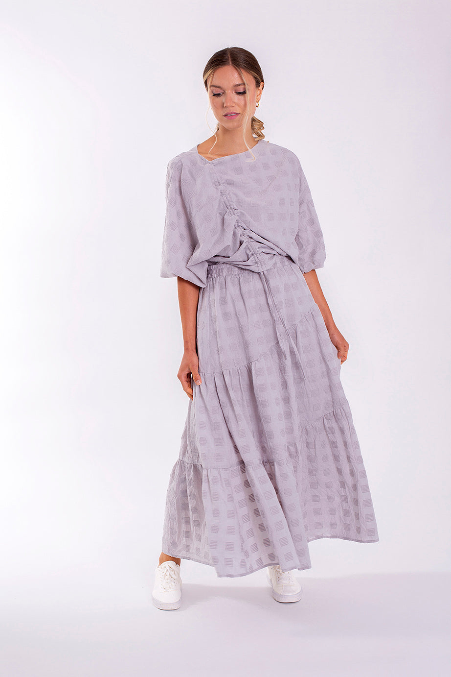 MONN SQUARED BOTTOM RUFFLE SKIRT
