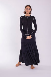 MONN REVERSED STITCHED CENTER SEAM TEE