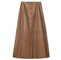 IN:05 TIERED LEATHER SKIRT