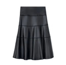 IN:05 TIERED LEATHER SKIRT