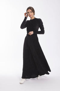 MONN TEXTURED VELOUR TOP