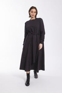 MONN SQUARE NECK SWEATSHIRT DRESS