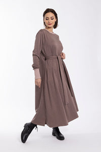 MONN SQUARE NECK SWEATSHIRT DRESS