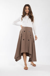 MONN LINEN TRENCH SKIRT