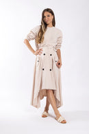 MONN LINEN TRENCH SKIRT