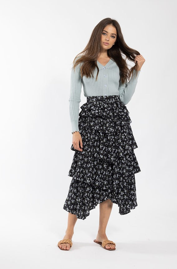 MONN RIBBED CARDIGAN