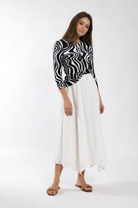 MONN SWIRL HENLEY TEE