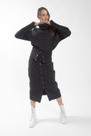 MONN SNAP FOLD OVER SKIRT