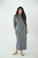 MONN CONTRAST STITCH SKIRT