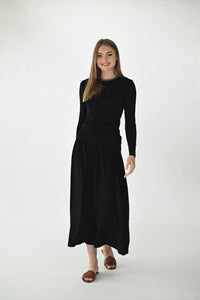 MONN CONTRAST NECK TEE