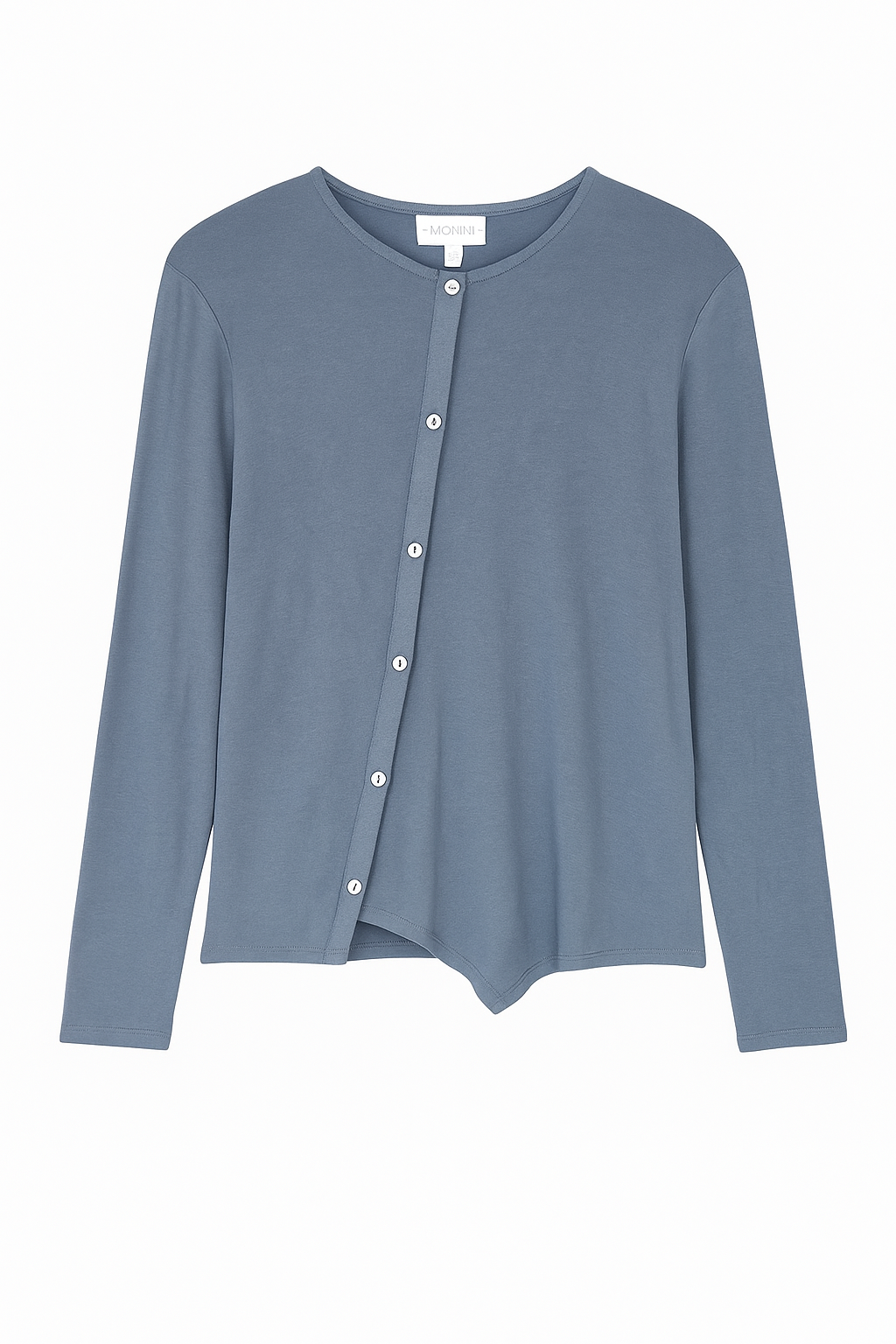 MONN DIAGONAL PLACKET TEE