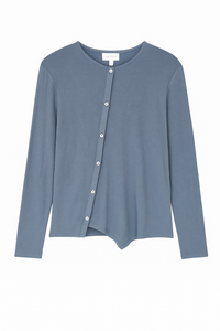 MONN DIAGONAL PLACKET TEE