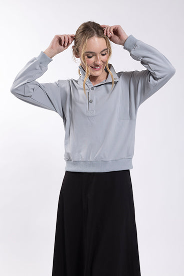 MONN Snap Front Sweatshirt