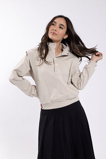 MONN Snap Front Sweatshirt