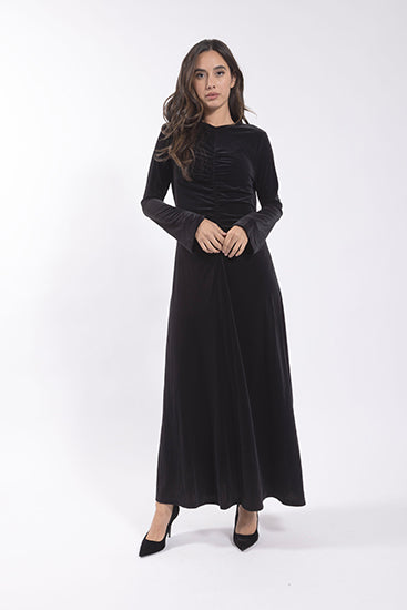 MONN Velvet Ruched Dress