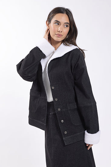 MONN Denim Sherpa Jacket