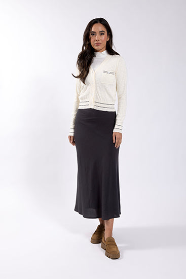 MONN Woven A-Line Skirt