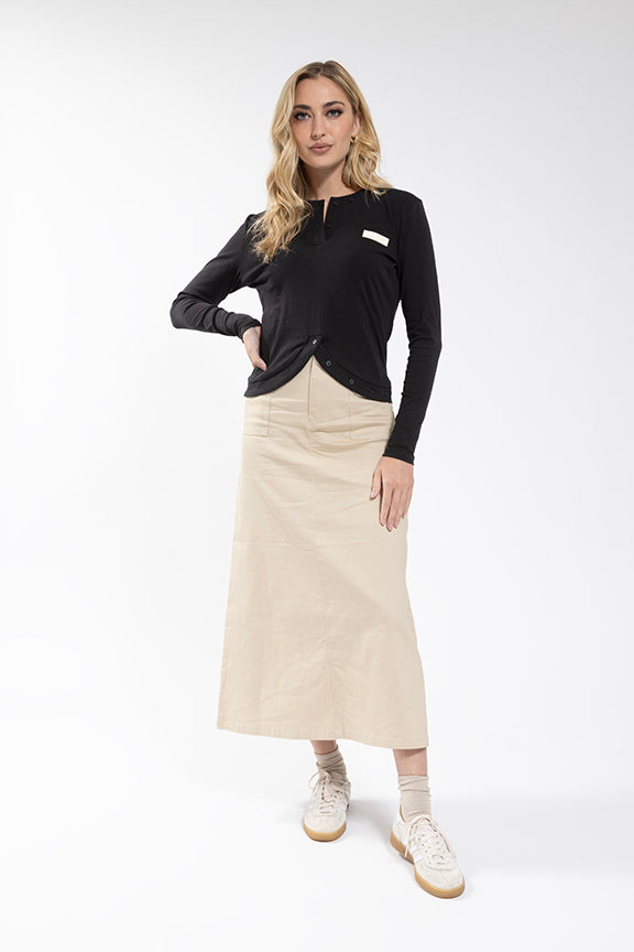 MONN Double Placket Tee