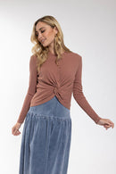 MONN Twist Hem Henley