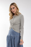 MONN Twist Hem Henley