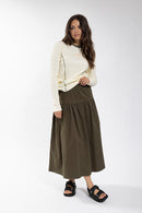 MONN Yoke Detail Skirt