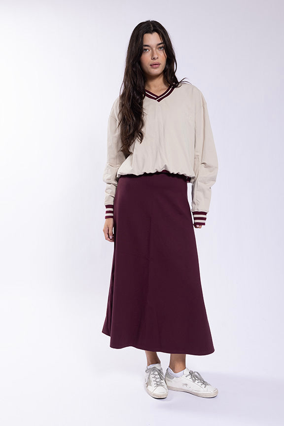 Monn Sports Stripe V-Neck Sweatshirt