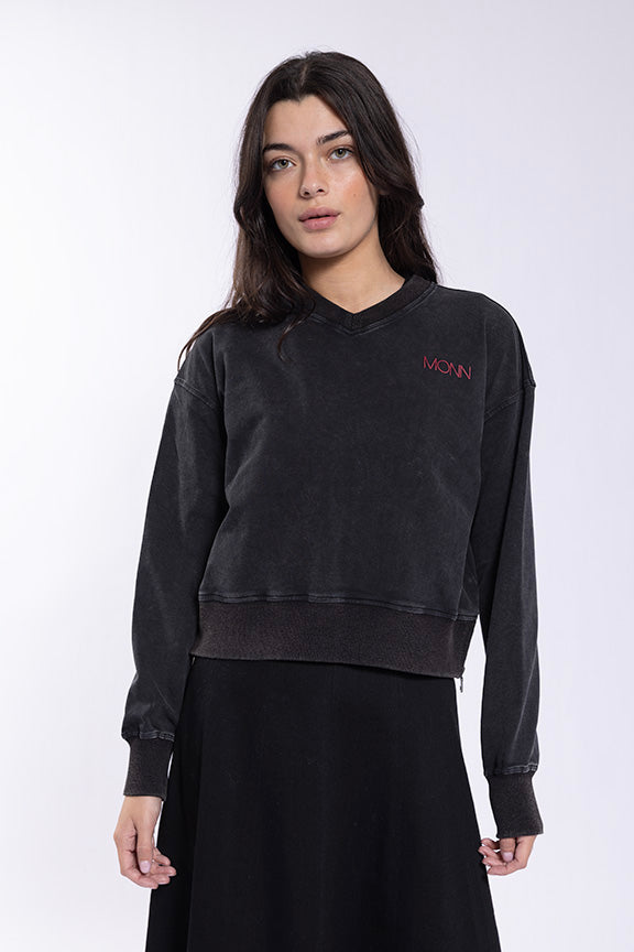 Monn Zip Hem Sweatshirt