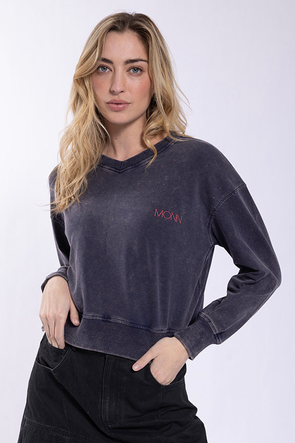 Monn Zip Hem Sweatshirt