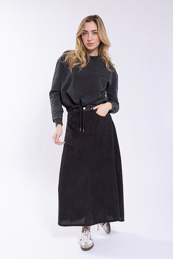 Monn Drawstring Hem Sweatshirt