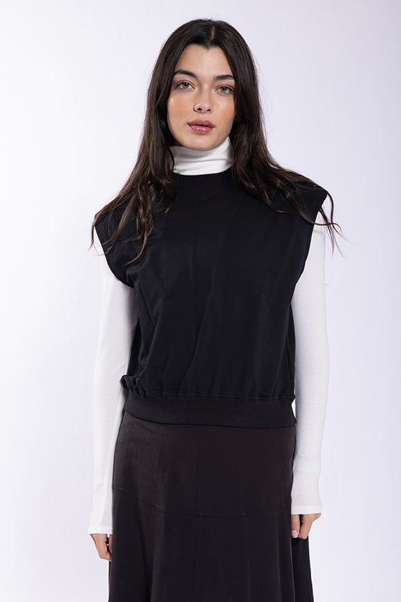 Monn V Detail Sweatshirt Vest