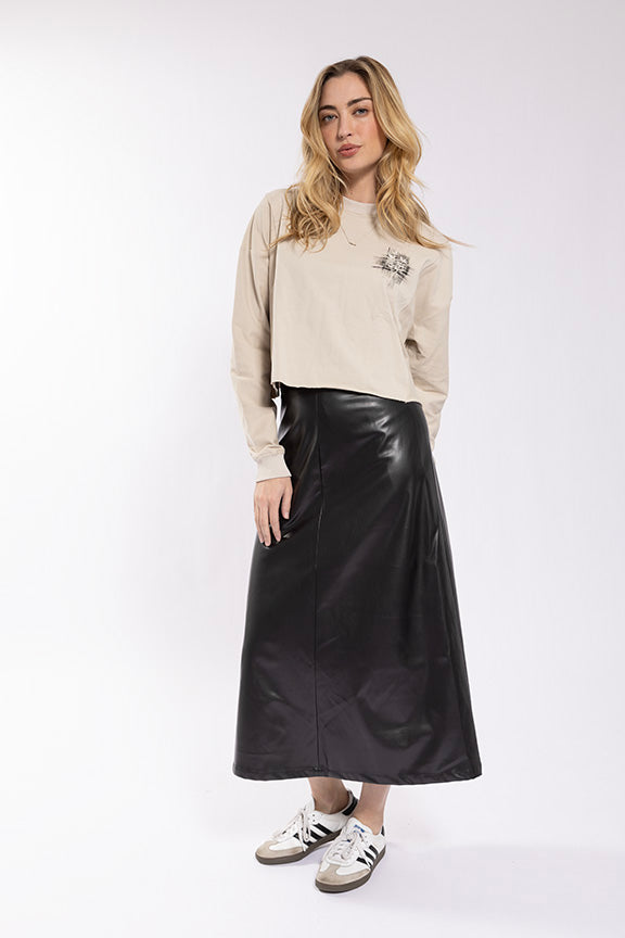 Monn Leather Skirt