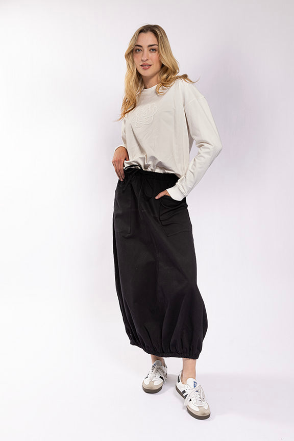 Monn Elastic Hem Skirt