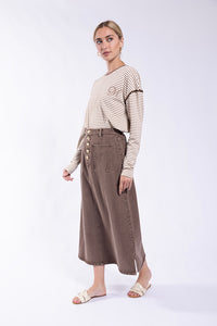 MONN Striped Monogram Tee