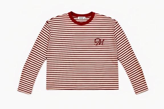 MONN Striped Monogram Tee