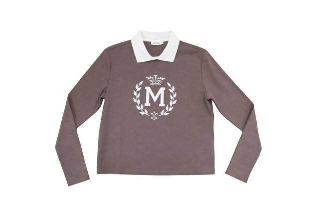 MONN Logo Tee with Trim Collar