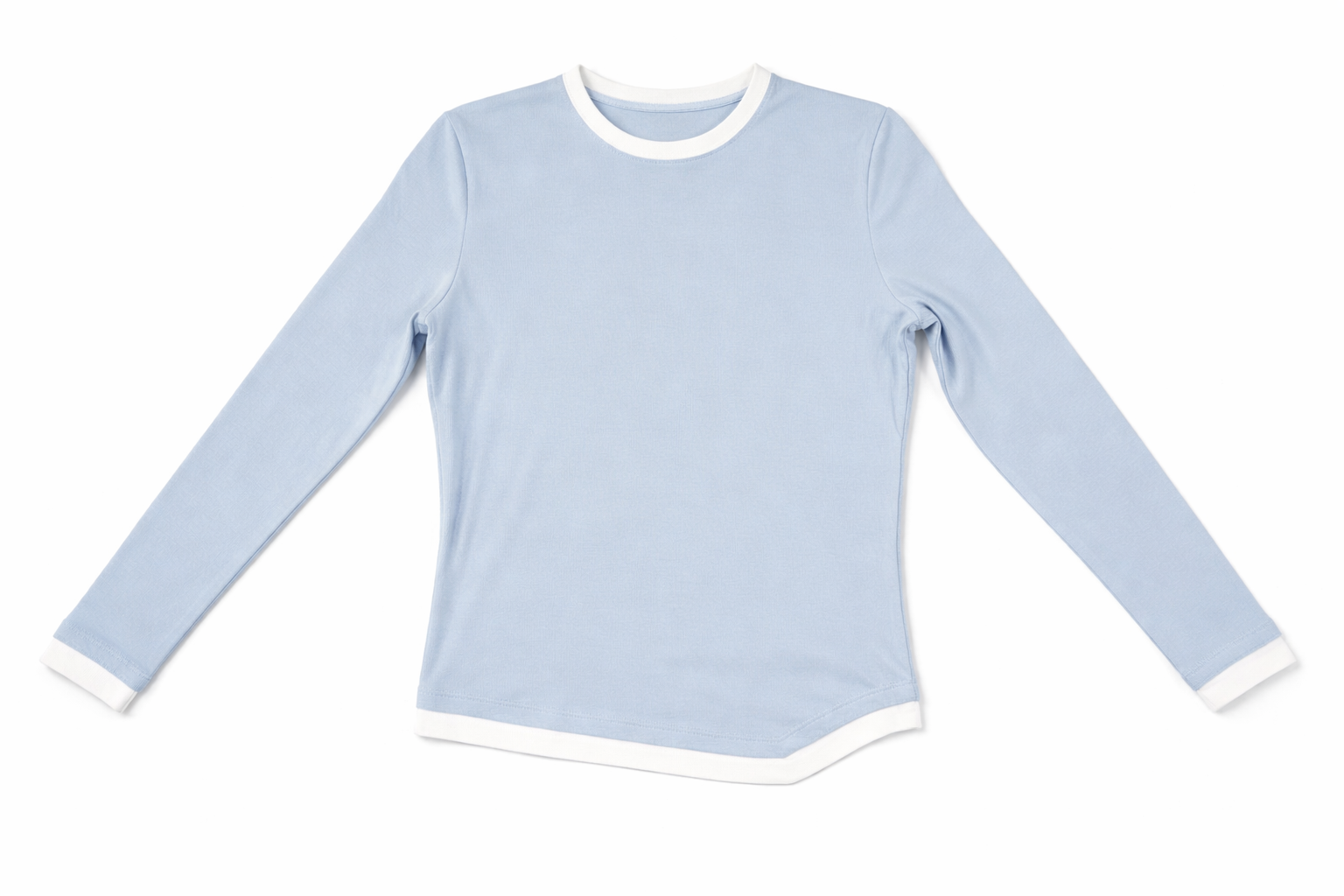 MONN Asymmetric Hem Contrast Tee