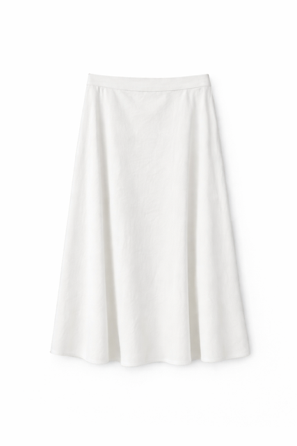 MONN BASIC HALF-CIRCLE TWILL SKIRT