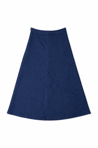 MONN CHAMBRAY FULL-CIRCLE SKIRT