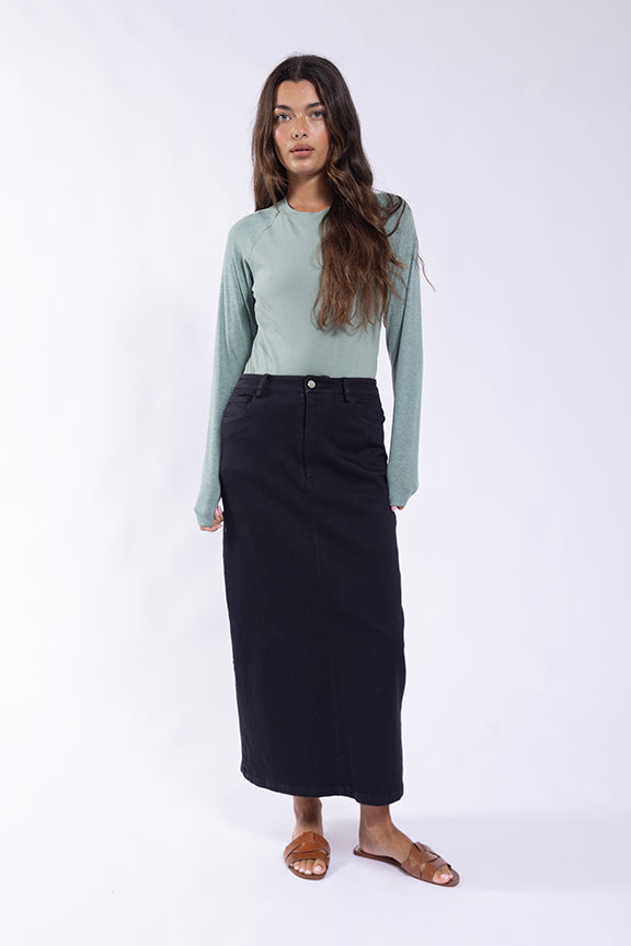 MONN STRAIGHT BASIC PONTE SKIRT